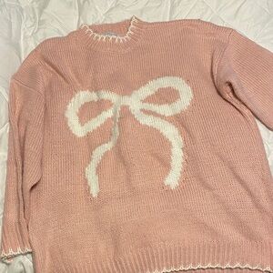 Pink Bow Sweater